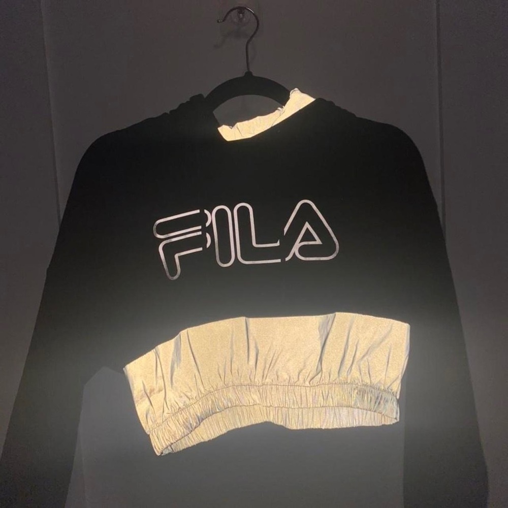 Fila Reflective Cropped Hoodie